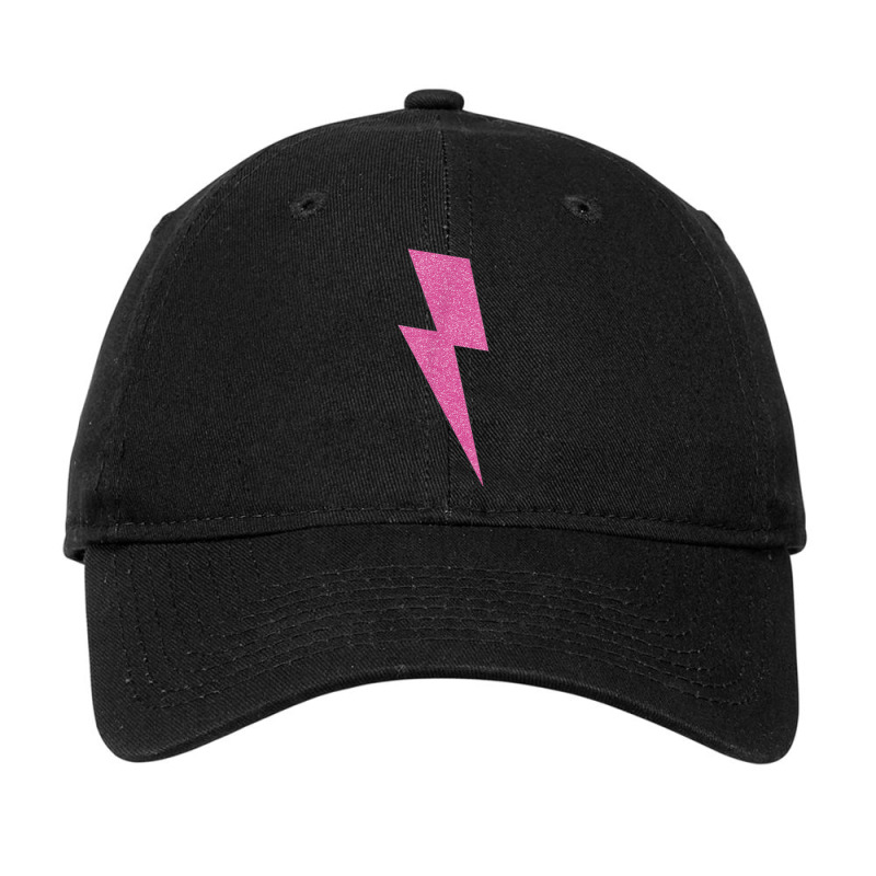 Lightning Bolt Thunder  - Pink Design Adjustable Cap by CherieColletteBoggan | Artistshot