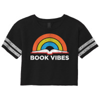 Vintage Retro Book Vibes Rainbow Gift For Reading Lovers Scorecard Crop Tee | Artistshot