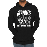 Bangkok Thailand City Skyline Map Lightweight Hoodie | Artistshot