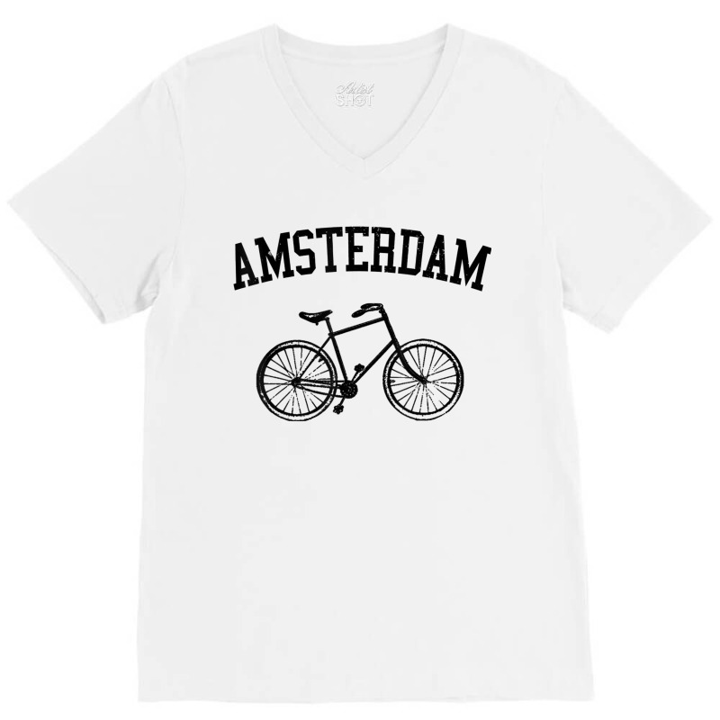 Amsterdamnetherlands Bicycle Bike Holland Gift V-neck Tee | Artistshot