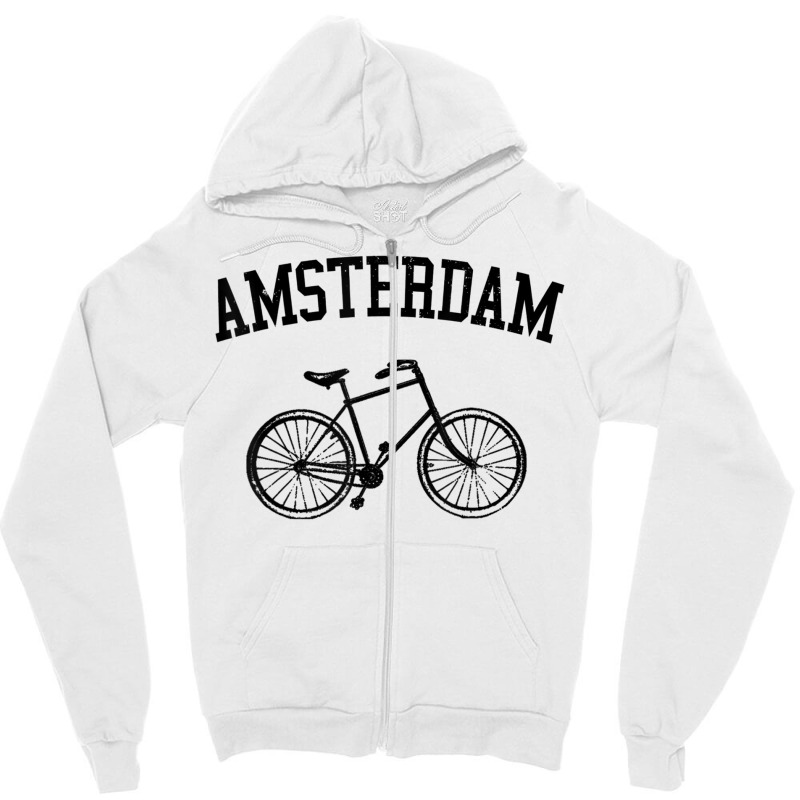 Amsterdamnetherlands Bicycle Bike Holland Gift Zipper Hoodie | Artistshot