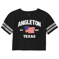 Angleton Texas Tx Usa Stars & Stripes Vintage Style Scorecard Crop Tee | Artistshot