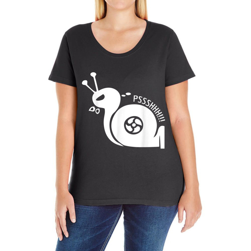 Snail Funny Turbo Boost Racing Pshh Ladies Curvy T-Shirt by IsabelSchmit | Artistshot