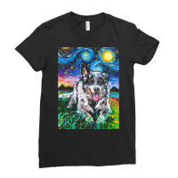 Australian Cattle Dog T  Shirt Australian Cattle Dog Night T  Shirt Ladies Fitted T-shirt | Artistshot