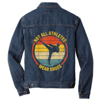 Material Arts Not All Athletes Wear Shoes In Karate Jujitsu Men Denim Jacket | Artistshot