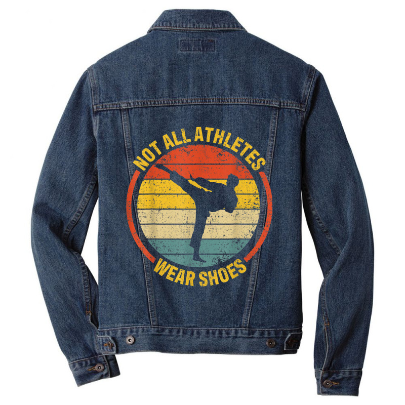 Material Arts Not All Athletes Wear Shoes In Karate Jujitsu Men Denim Jacket by HailieKey | Artistshot