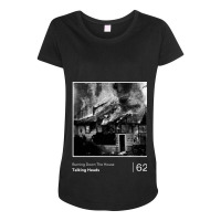 Burning Down The House Minimalist Visualization Art Maternity Scoop Neck T-shirt | Artistshot