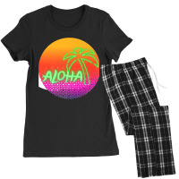 Aloha Hawaii Hawaiian Island Palm Beach Surfboard Sunset Premium Women's Pajamas Set | Artistshot