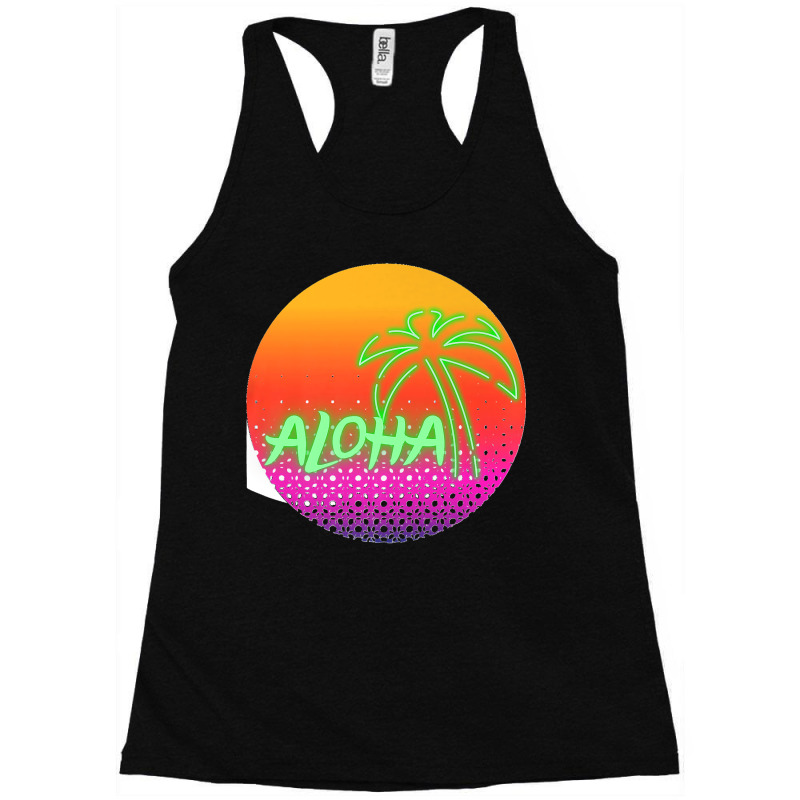 Aloha Hawaii Hawaiian Island Palm Beach Surfboard Sunset Premium Racerback Tank by JOSEPHDOMINICWILLIS | Artistshot