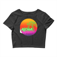 Aloha Hawaii Hawaiian Island Palm Beach Surfboard Sunset Premium Crop Top | Artistshot