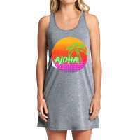 Aloha Hawaii Hawaiian Island Palm Beach Surfboard Sunset Premium Tank Dress | Artistshot