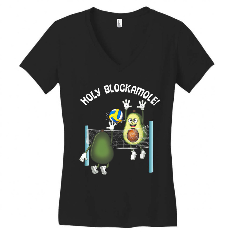 Holy Blockamole Guacamole Player Blocker Volleyball Women's V-Neck T-Shirt by CrystalWanda | Artistshot