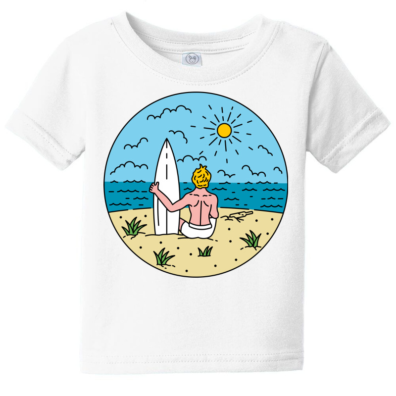 Surfers Paradise Baby Tee by polkam design | Artistshot