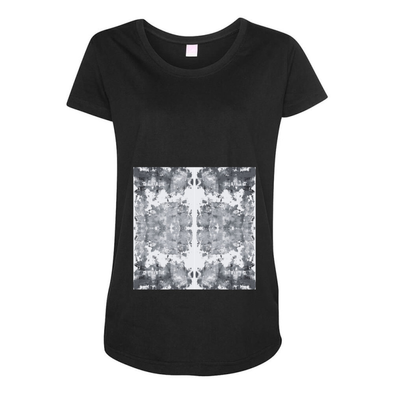 Grunge Kaleidoscope Black And White Pattern Maternity Scoop Neck T-shirt by JoelSanchez | Artistshot