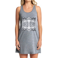 Grunge Kaleidoscope Black And White Pattern Tank Dress | Artistshot