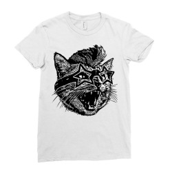 funky cat Ladies Fitted T-Shirt | Artistshot