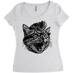 funky cat Women's Triblend Scoop T-shirt | Artistshot