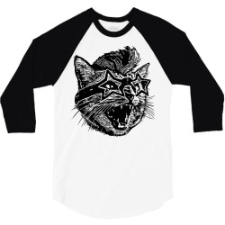 funky cat 3/4 Sleeve Shirt | Artistshot