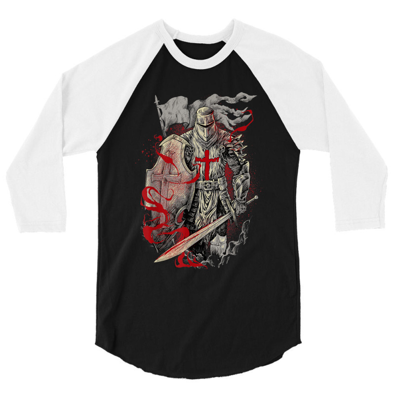 Medieval Crusader Knight Templar 3/4 Sleeve Shirt | Artistshot