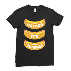 hot dog it's summer Ladies Fitted T-Shirt | Artistshot