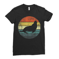 Seal Lover Gifts Retro Vintage Sea Lion Animal Silhouette Ladies Fitted T-shirt | Artistshot