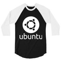 Dark Ubuntu Linux 3/4 Sleeve Shirt | Artistshot