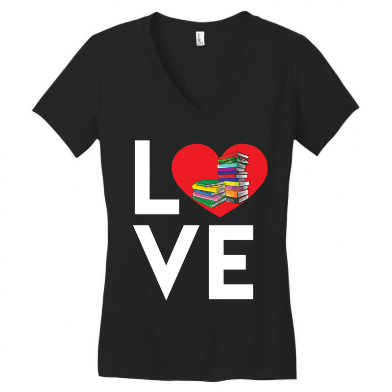 Love Reading Funny Books Novels Reading Design Product Women's V-Neck T-Shirt by RubenGarcia | Artistshot