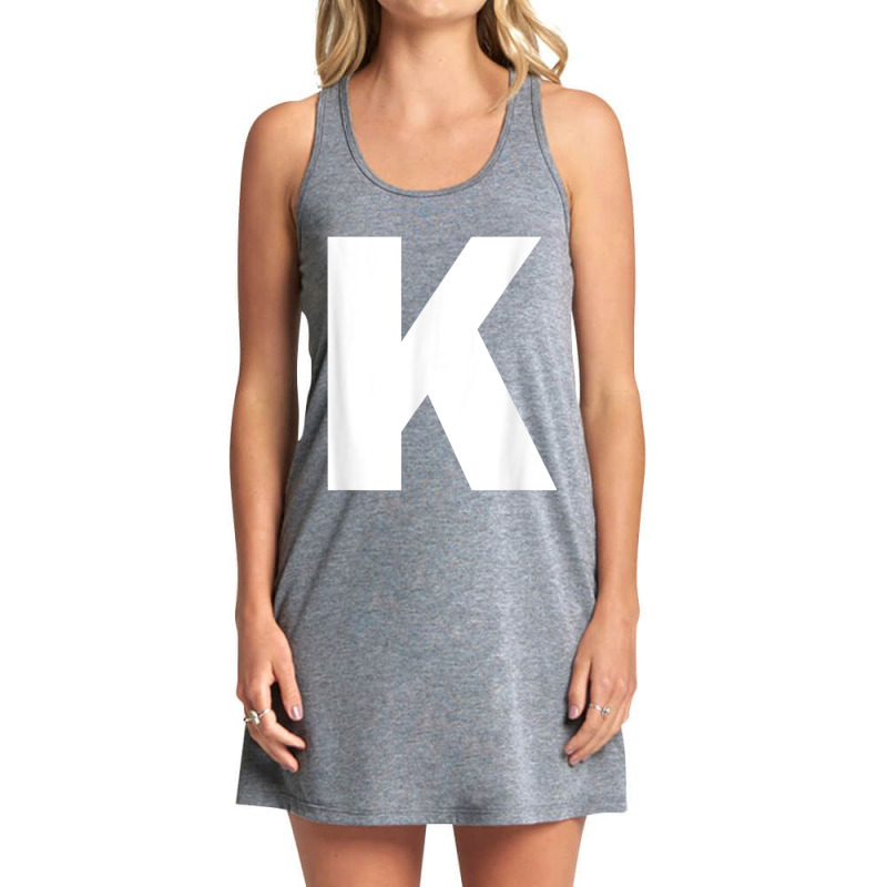 Letter K Capital Alphabet Monogram Initial Tank Dress by MechelleMilliken | Artistshot