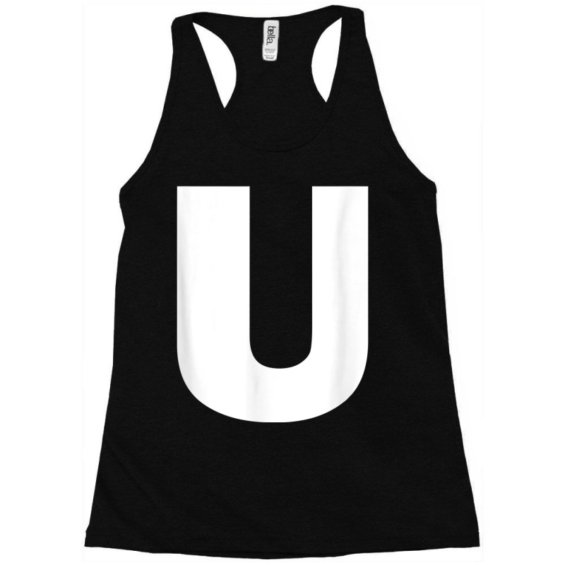 Letter U Capital Alphabet Monogram Initial Racerback Tank by MechelleMilliken | Artistshot