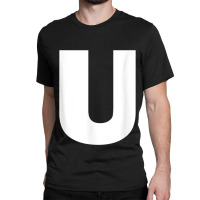 Letter U Capital Alphabet Monogram Initial Classic T-shirt | Artistshot