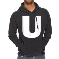 Letter U Capital Alphabet Monogram Initial Vintage Hoodie | Artistshot