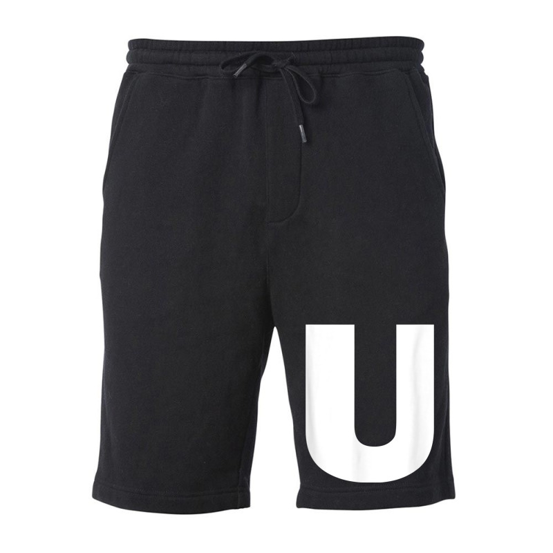 Letter U Capital Alphabet Monogram Initial Fleece Short by MechelleMilliken | Artistshot