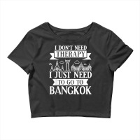 Bangkok Thailand City Skyline Map Crop Top | Artistshot