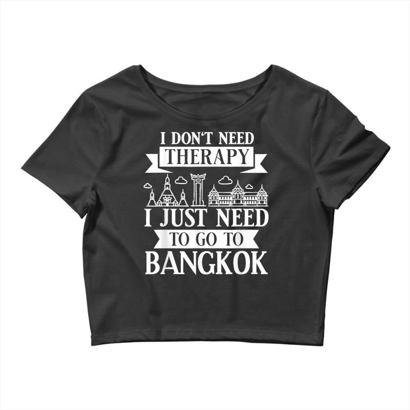 Bangkok Thailand City Skyline Map Crop Top by StaceyLeeAnnHernandez | Artistshot