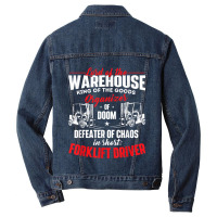 Lord Of The Warehouse Forklift Driver Fork Stacker Operator Men Denim Jacket | Artistshot