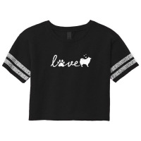 American Eskimo Love Dog Pet Lover Gift Scorecard Crop Tee | Artistshot