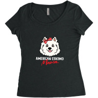 American Eskimo Mama Dog Lover Women's Triblend Scoop T-shirt | Artistshot