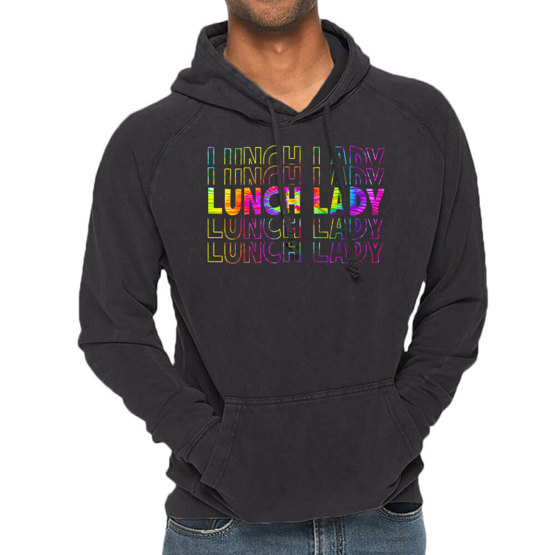 Tie Dye Lunch Lady Squad, Funny Lunch Lady Shir Vintage Hoodie | Artistshot