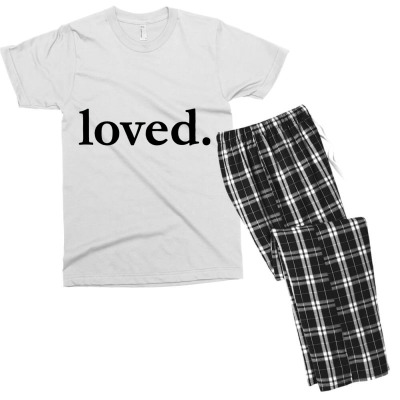 Valentines Day Loved Men's T-shirt Pajama Set Designed By Bariteau Hannah