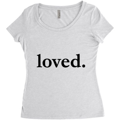 Valentines Day Loved Women's Triblend Scoop T-shirt Designed By Bariteau Hannah
