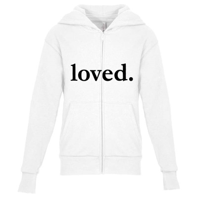 Valentines Day Loved Youth Zipper Hoodie Designed By Bariteau Hannah