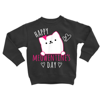 Cat Valentines Day Toddler Sweatshirt Designed By Bariteau Hannah