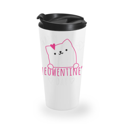 Cat Valentines Day Travel Mug Designed By Bariteau Hannah