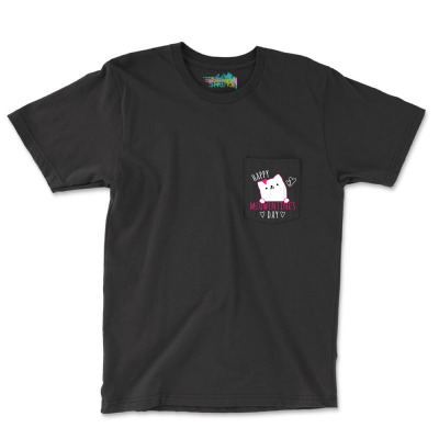 Cat Valentines Day Pocket T-shirt Designed By Bariteau Hannah