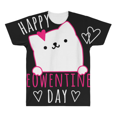 Cat Valentines Day All Over Men's T-shirt Designed By Bariteau Hannah