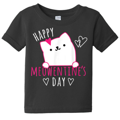 Cat Valentines Day Baby Tee Designed By Bariteau Hannah