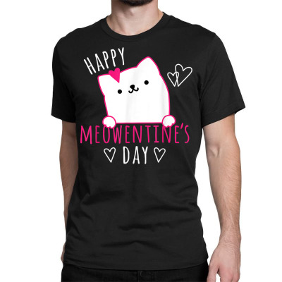 Cat Valentines Day Classic T-shirt Designed By Bariteau Hannah