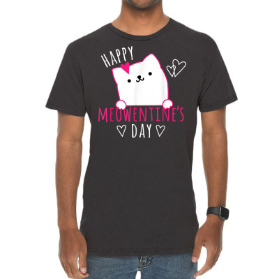 Cat Valentines Day Vintage T-shirt Designed By Bariteau Hannah