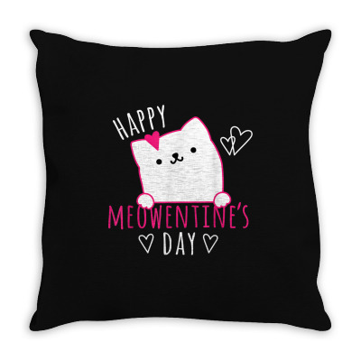 Cat Valentines Day Throw Pillow Designed By Bariteau Hannah