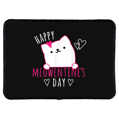 Cat Valentines Day Rectangle Patch Designed By Bariteau Hannah